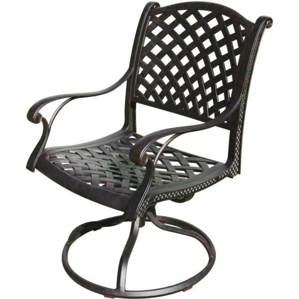 Darlee Nassau Cast Aluminum Patio Swivel Rocker Chair