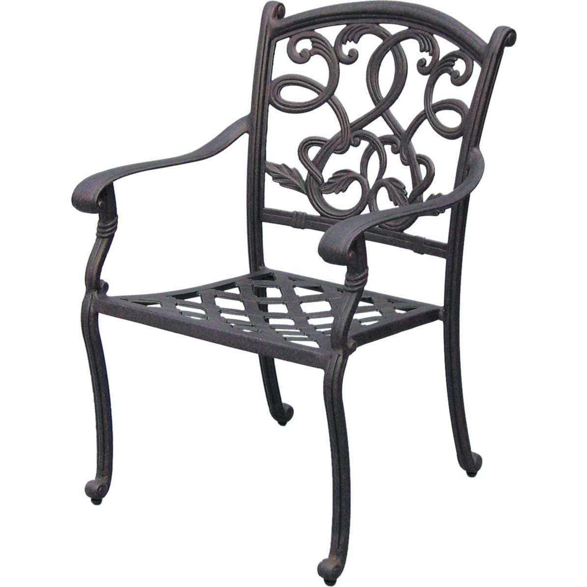 dar004ds-2 Darlee Santa Monica 7 Piece Round Aluminum Patio Dining Set