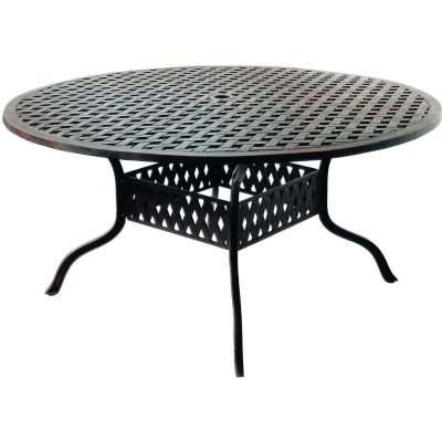 Darlee Santa Monica 7 Piece Round Aluminum Patio Dining Set