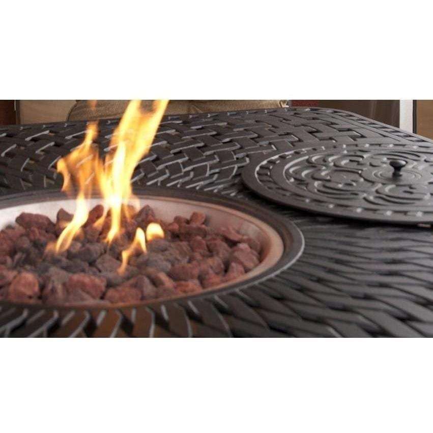 dar006ds-5 Darlee Elisabeth 7 Piece Patio Fire Pit Dining Set