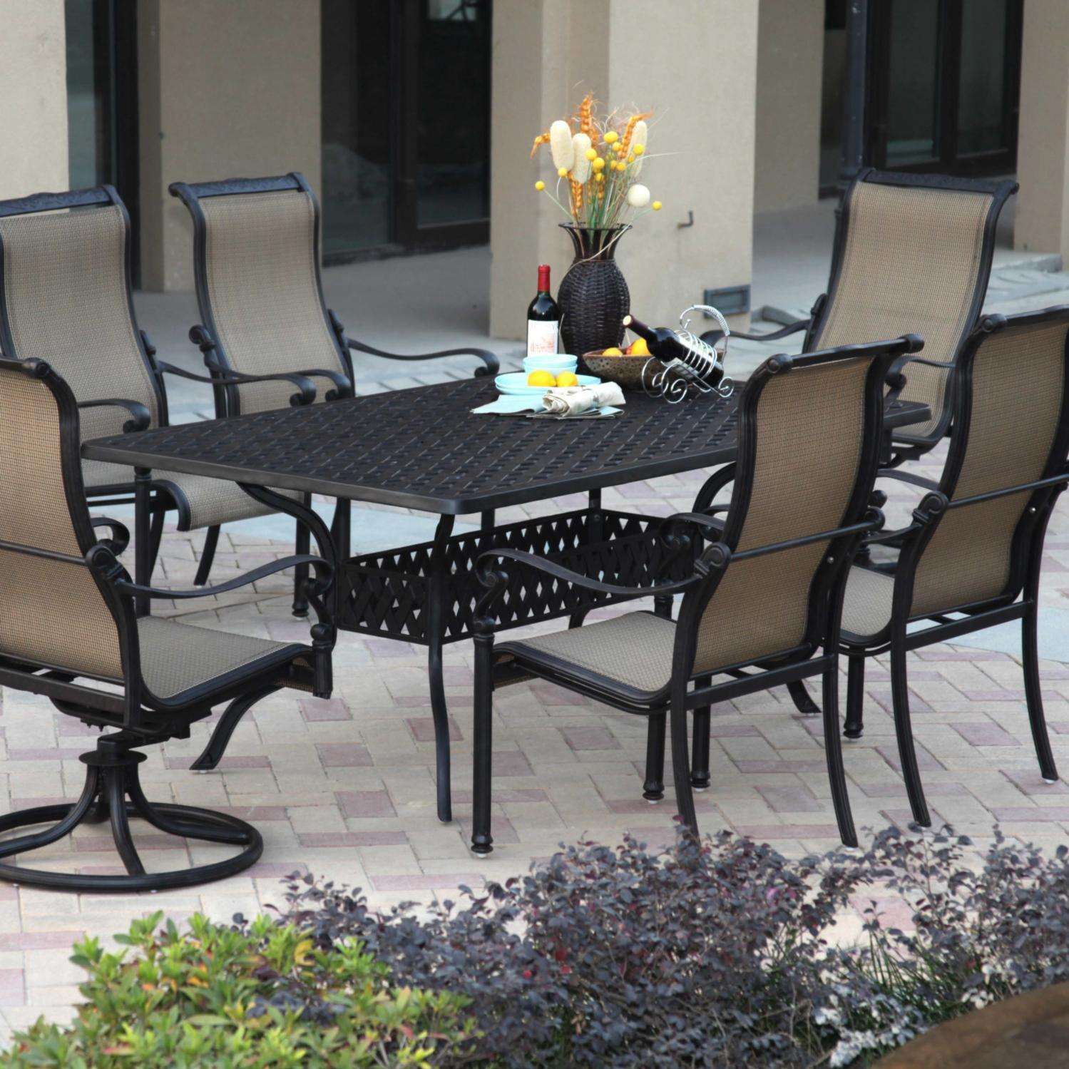 Darlee Monterey 7 Piece Sling Patio Dining Set The Outdoor Store