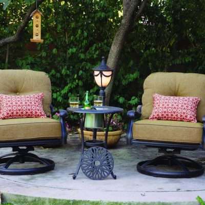 Darlee Elisabeth 3 Piece Cast Aluminum Conversation Seating Set