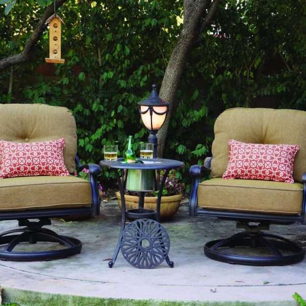 Darlee Elisabeth 3 Piece Cast Aluminum Conversation Seating Set