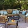 Darlee Elisabeth 8 Piece Cast Aluminum Conversation Seating Set