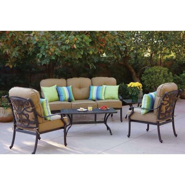 Darlee Santa Monica 5 Piece Aluminum Conversation Seating Set