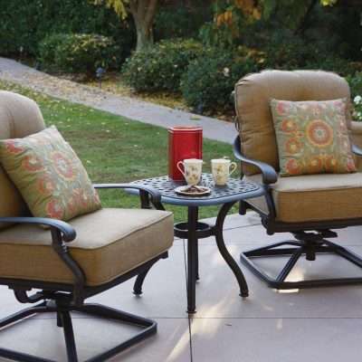 Darlee Santa Monica 3 Piece Aluminum Patio Conversation Seating