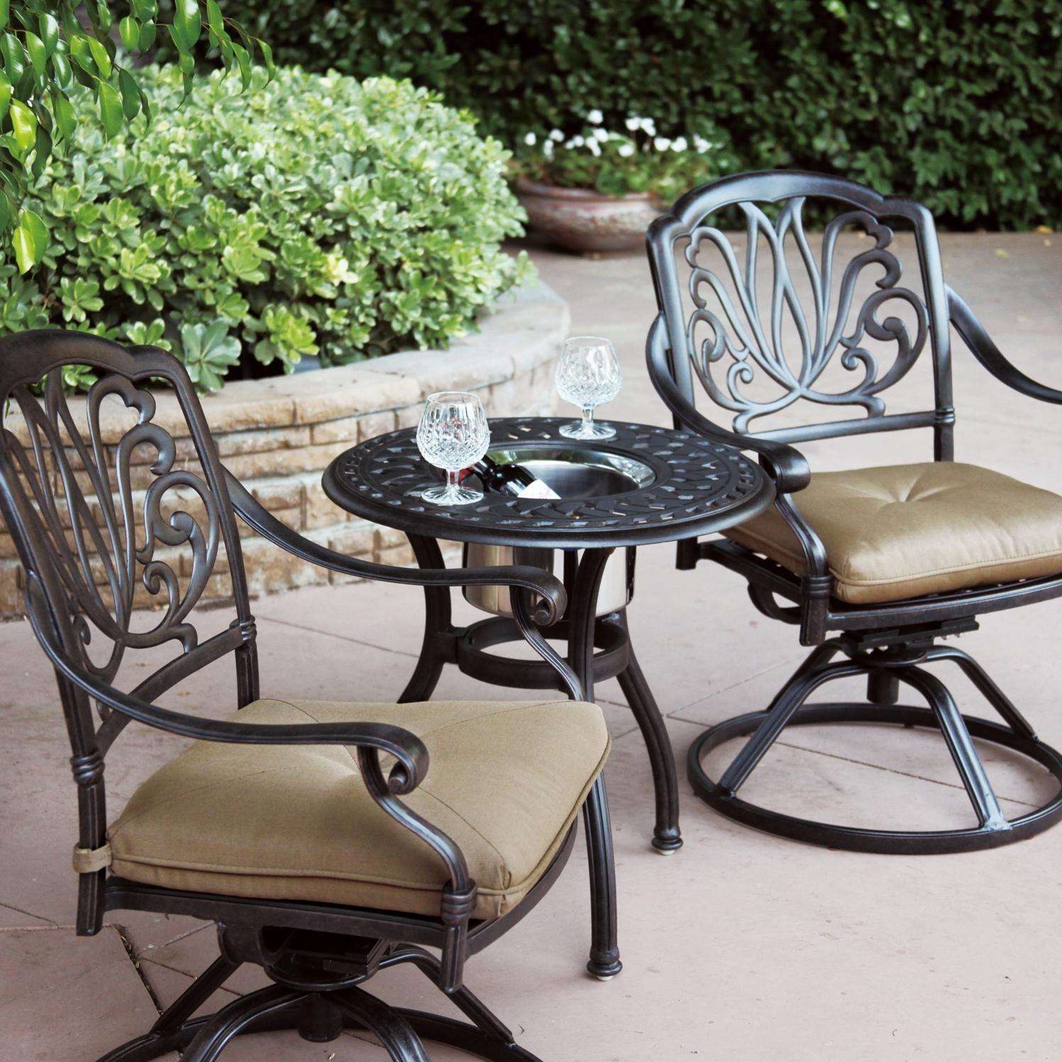 Darlee Elisabeth 3 Piece Cast Aluminum Patio Bistro Set