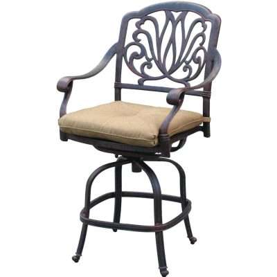 Darlee Elisabeth 3 Piece Aluminum Counter Height Patio Bar Set
