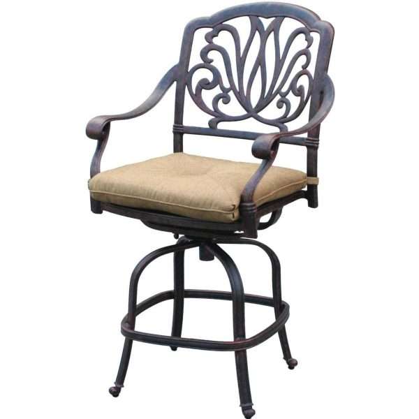 Darlee Elisabeth 3 Piece Aluminum Counter Height Patio Bar Set