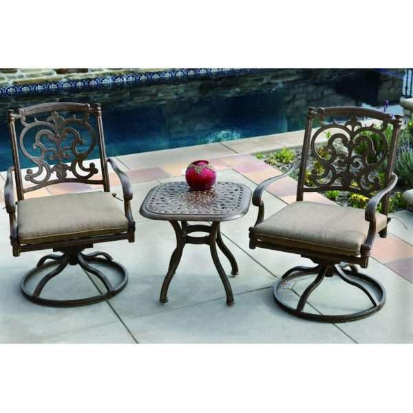 Darlee Santa Barbara 3 Piece Patio Bistro Set