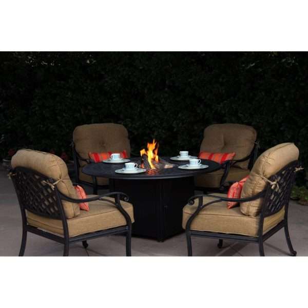 Darlee Nassau 5 Piece Patio Fire Pit Set