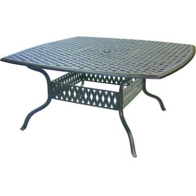 Darlee Series 30 64 Inch Cast Aluminum Patio Dining Table