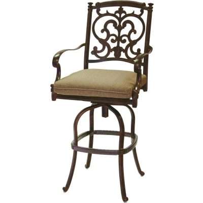 Darlee Santa Barbara 5 Piece Cast Aluminum Patio Bar Set