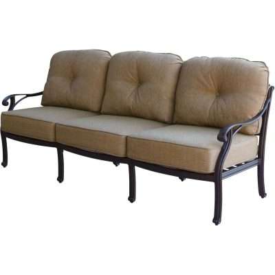 Darlee Nassau 8 Piece Cast Aluminum Conversation Seating Set