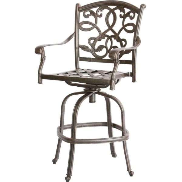 Darlee Santa Monica 5 Piece Cast Aluminum Patio Bar Set