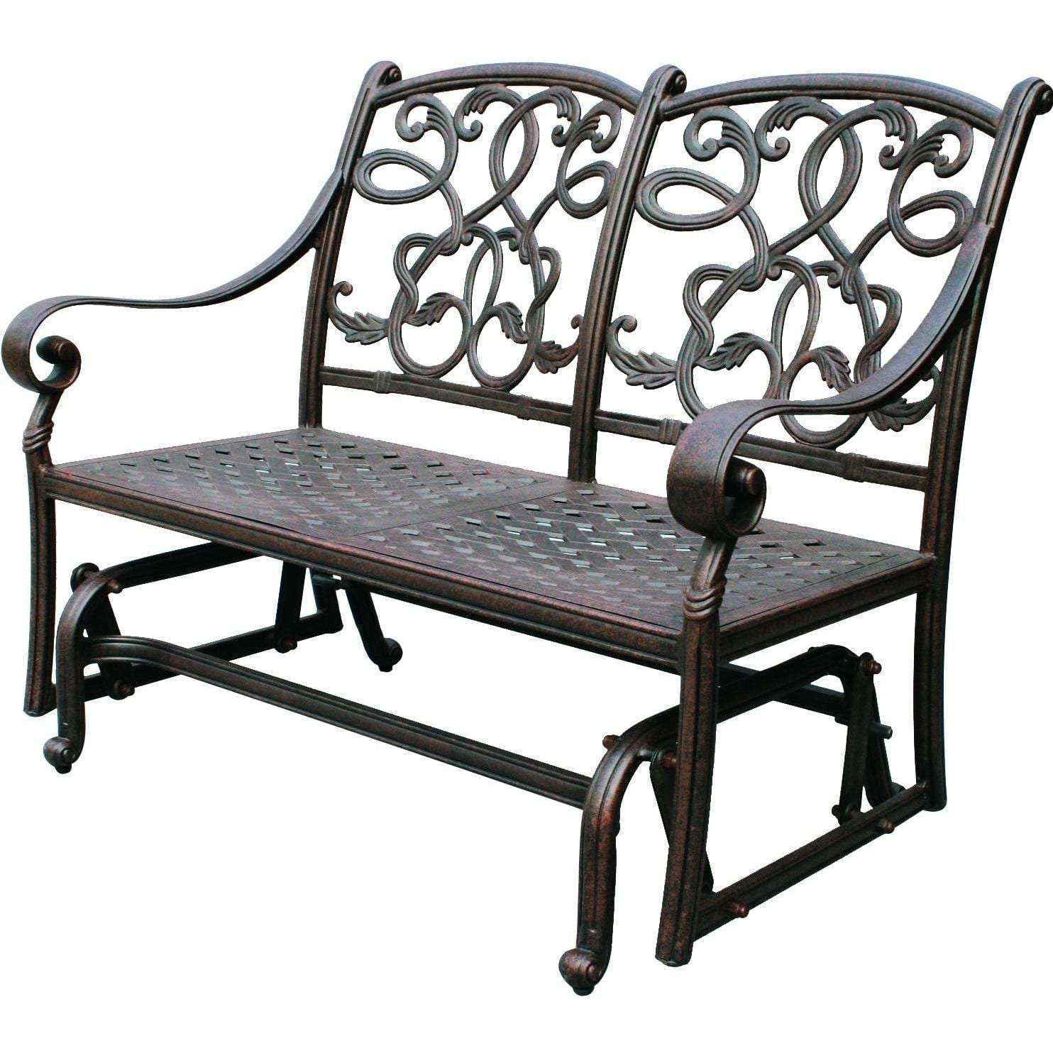 Darlee Santa Monica Patio Loveseat Glider Cast Aluminum Darlee Santa Monica Patio Loveseat Glider