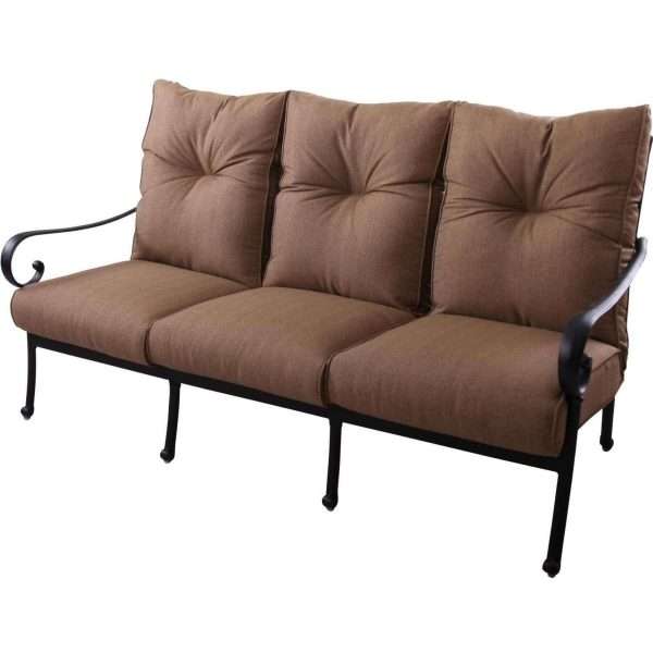 Darlee Santa Anita 6 Piece Aluminum Patio Conversation Seating Set