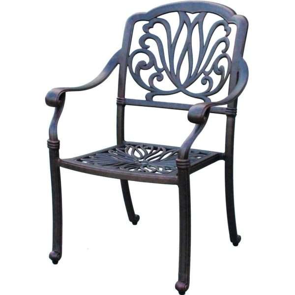 Darlee Elisabeth 5 Piece Cast Aluminum Patio Dining Set