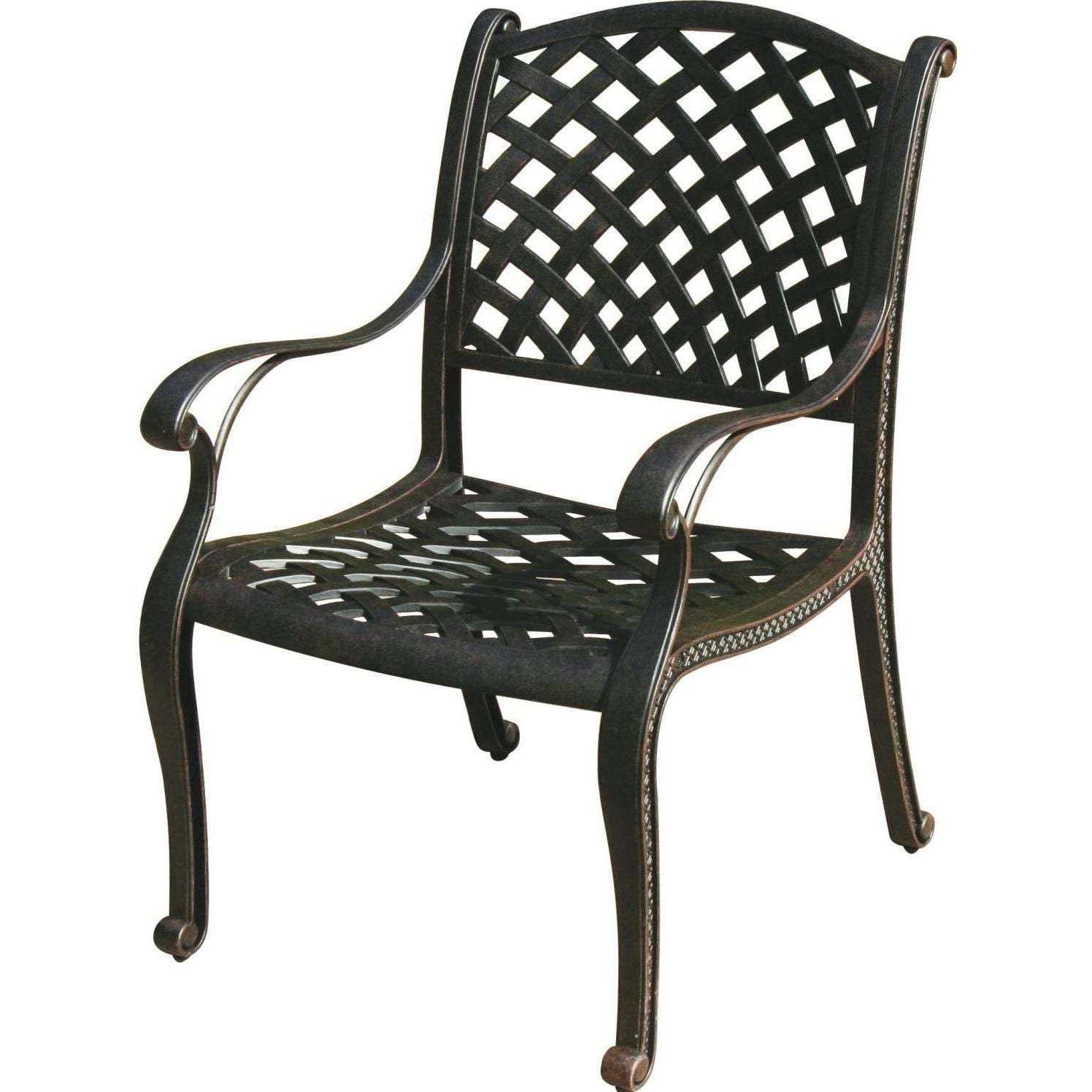 Darlee Nassau 7 Piece Cast Aluminum Patio Dining Set 2 Swivel Rockers Darlee Nassau 7 Piece Cast Aluminum Patio Dining Set