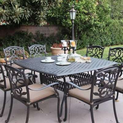 Darlee Santa Monica 9 Piece Cast Aluminum Patio Dining Set