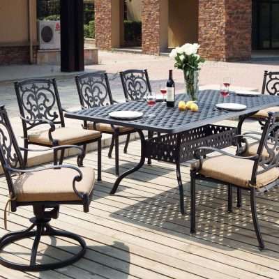 Darlee Santa Barbara 9 Piece Cast Aluminum Patio Dining Set