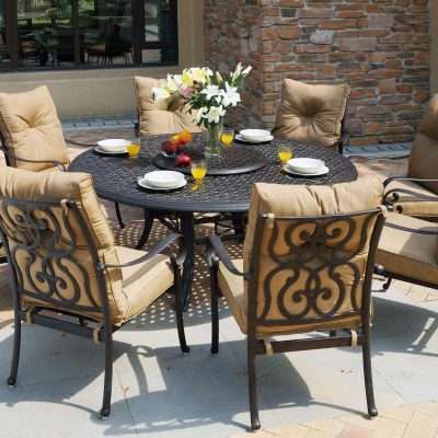 Darlee Santa Anita 9 Piece Cast Aluminum Patio Dining Set