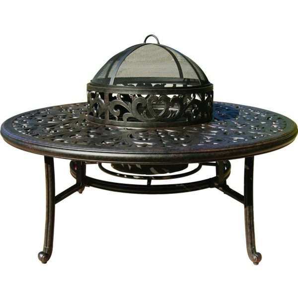 Darlee Series 80 52-Inch Cast Aluminum Patio Fire Pit Table