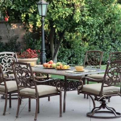 Wrought iron patio set 7 piece discount