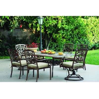 Darlee Santa Barbara 7 Piece Cast Aluminum Patio Dining Set