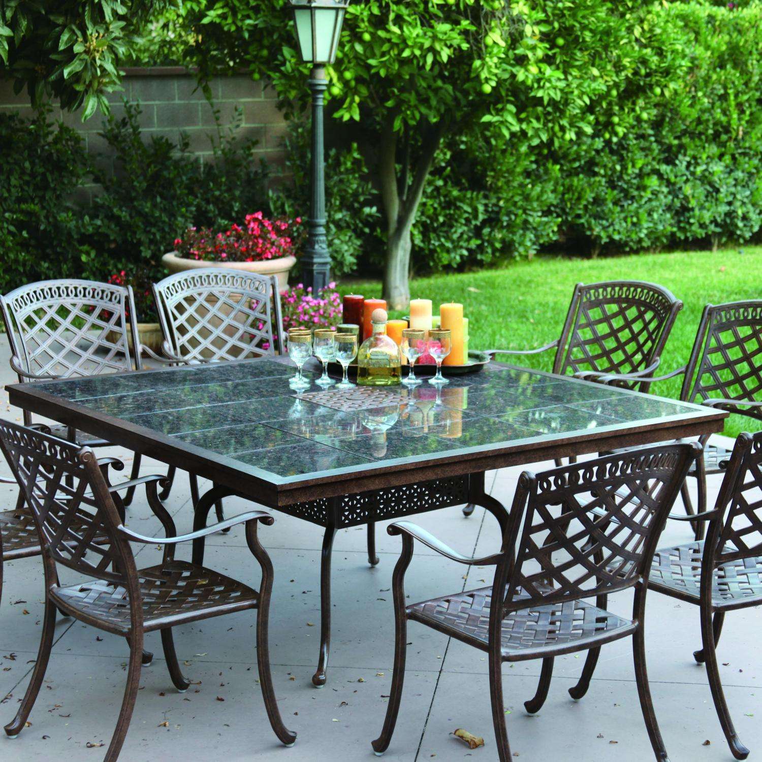 Darlee Sedona 9 Piece Cast Aluminum Patio Dining Set