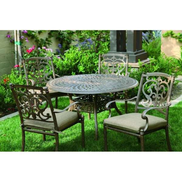 Darlee Santa Barbara 5 Piece Cast Aluminum Patio Dining Set