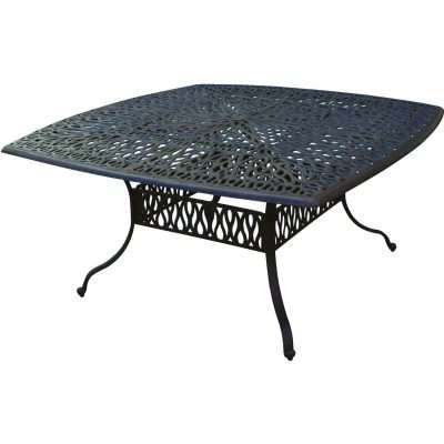 Darlee Elisabeth 64-Inch Cast Aluminum Patio Dining Table