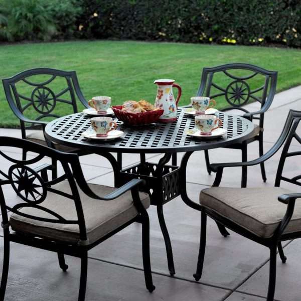 Darlee Ten Star 5 Piece Cast Aluminum Patio Dining Set