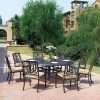Darlee Santa Barbara 9 Piece Lazy Susan Patio Dining Set