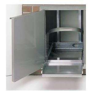 Fire Magic Aurora Left Hinged Stainless Single Door With Tank Holder - Open
