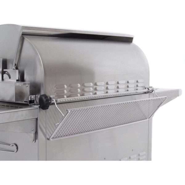 Fire Magic Echelon Diamond E790i Gas Grill - Warming Rack and Rotisserie Spit Rod Storage Area