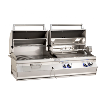 Fire Magic Aurora A830i 46-Inch Built-In Natural Gas And Charcoal Combo Grill With Rotisserie - A830i-8EAN-CB