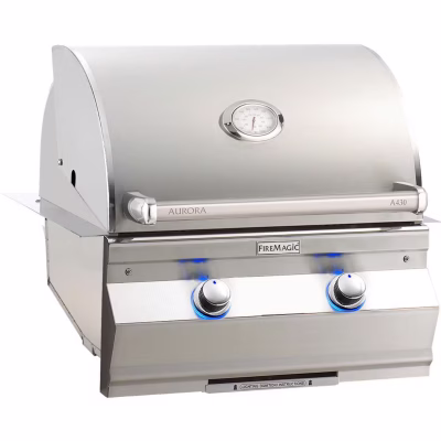 Fire Magic Aurora A430i 24-Inch Built-In Natural Gas Grill With Analog Thermometer - A430i-7EAN