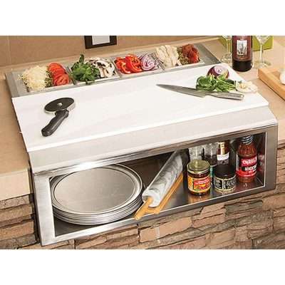 Alfresco 30-Inch Pizza Prep Garnish Center