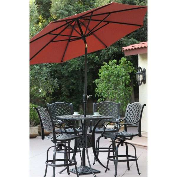 Darlee 9-Ft Bar Height Market Umbrella With Autotilt