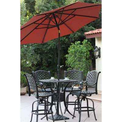 Darlee 9-Ft Bar Height Market Umbrella With Autotilt