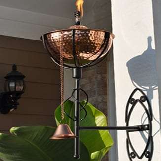Starlite Patio Maui Grande Hammered Copper Sconce Torches