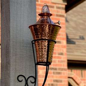 Starlite Patio 2 Pack Kona Deluxe Sconce Torches in Hammered Copper