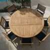 Royal Teak Collection 6-Foot Round Drop leaf Table