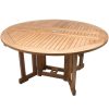 Royal Teak Collection 6 Foot Round Drop Leaf Table – DLT6
