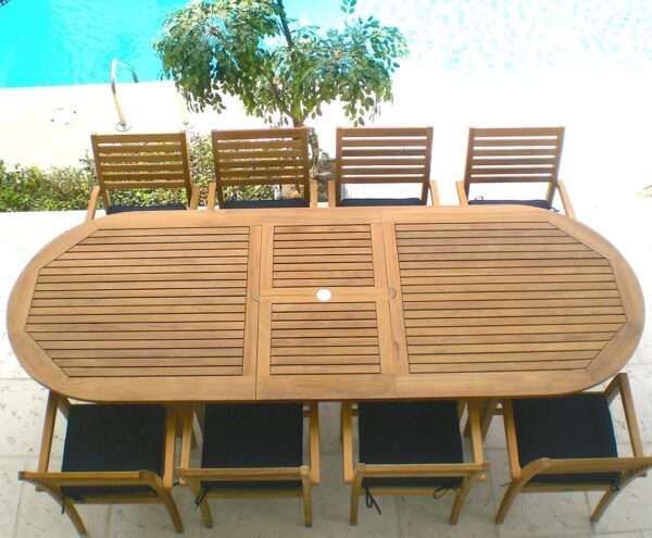 Royal Teak Collection Large Oval Family Expansion Table