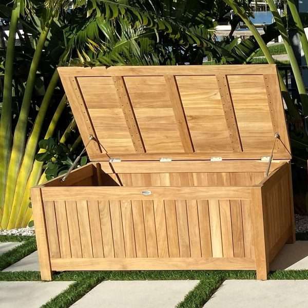 royal teak collection storage box open