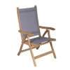 Royal Teak Collection Gray Florida Sling Adjustable Arm Dining Chair – FLGR