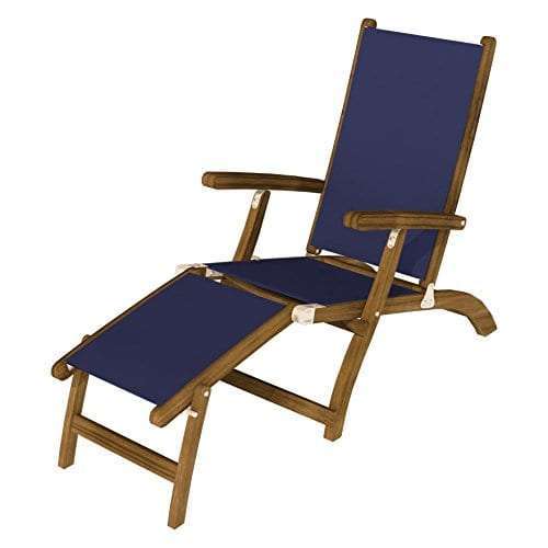roy037chair - 1 Royal Teak Collection Navy Steamer Sling - STSLN