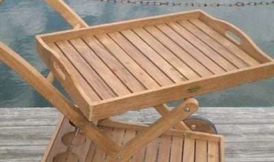 Royal Teak Collection Tray Cart